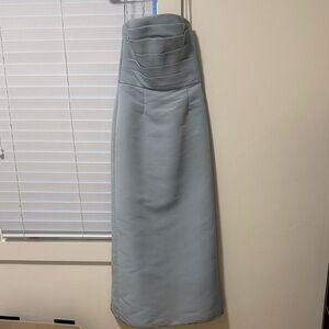 Amsale Sonia Strapless Faille Column Dress